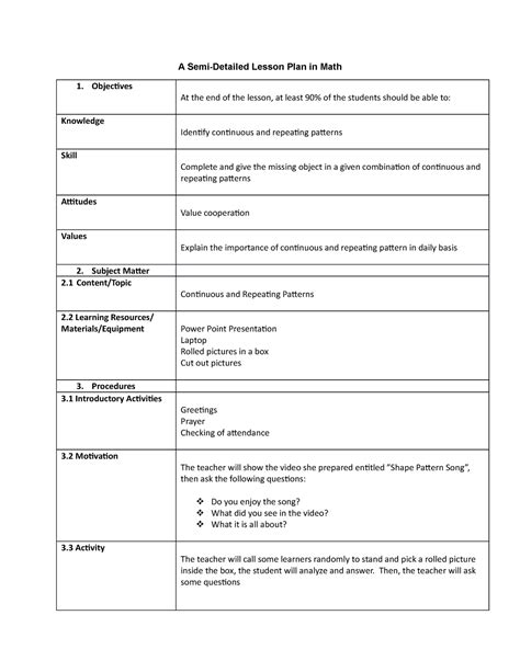 semi detailed lesson plan in math|SEMI .